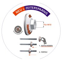 Kunststoff-Rosette M10  Abdeckdichtung