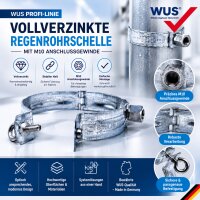 WUS PROFI-Rohrschelle DN 100, rundumverzinkt, M10 Anschlussgewinde